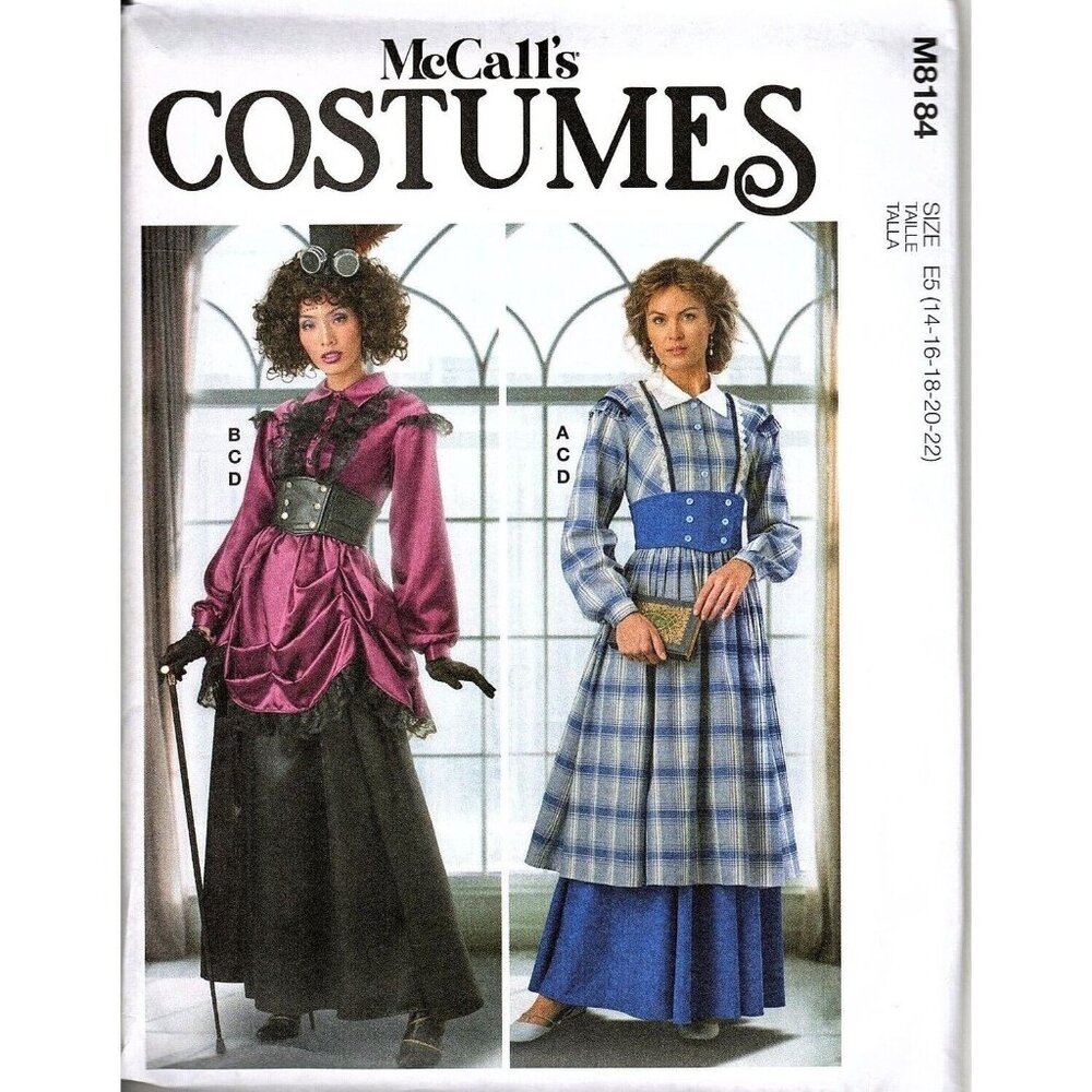McCall's M8184 Misses 14 to 22 Victorian Steampunk Costume Uncut Sewing Pattern